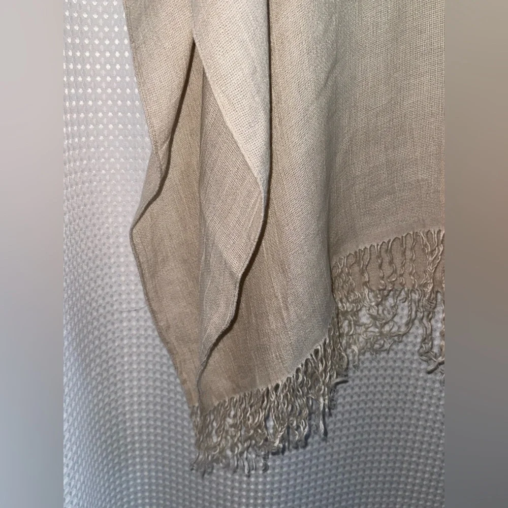 MICHAEL‎ KORS 100% linen beige poncho size Large/XL - Picture 10 of 15
